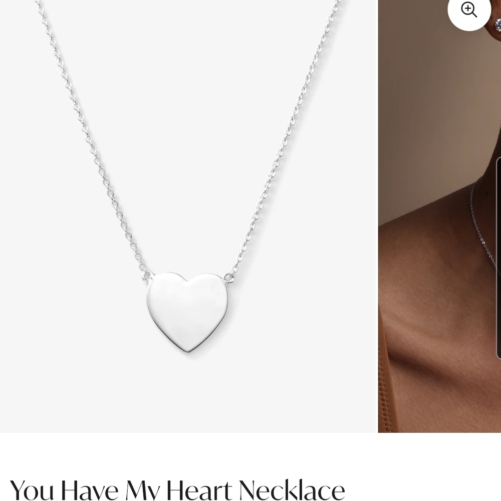 Melinda Maria Silver Heart Necklace